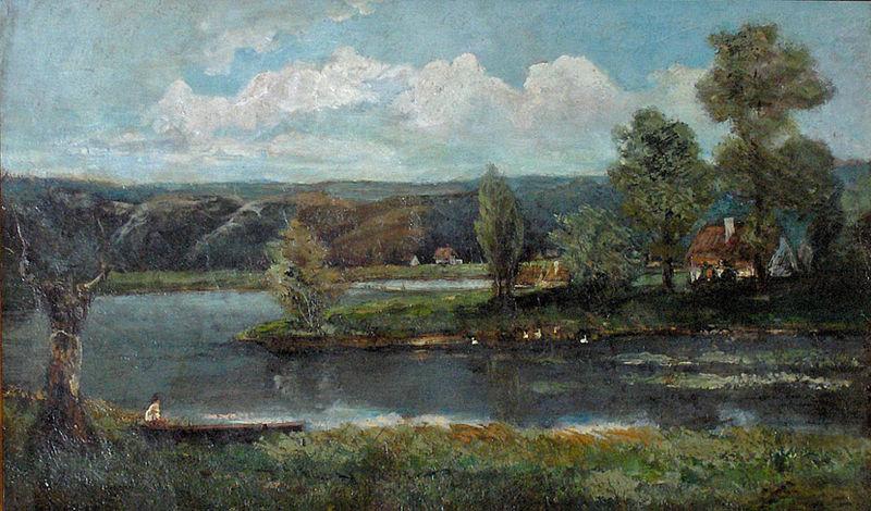 Landscape with river, unknow artist